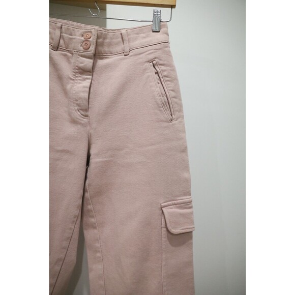 Aritzia Wilfred Free Size 4 Womens Pink Modern Cargo Pants Barbiecore Y2K Canvas - Picture 2 of 12